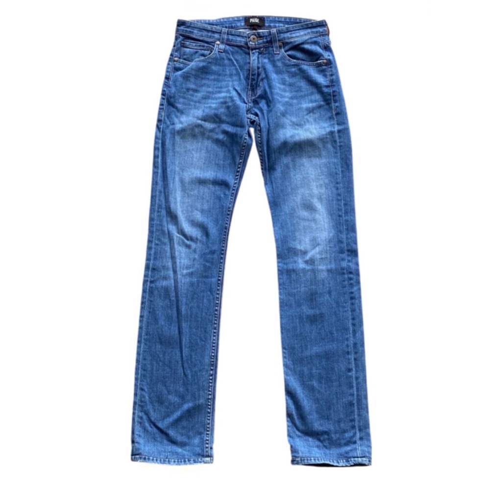 Paige medium wash blue denim jeans. Size 28. 99% cotton, 1% elastane.